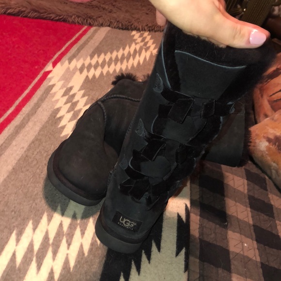 UGG Shoes - Black tall bailey uggs!